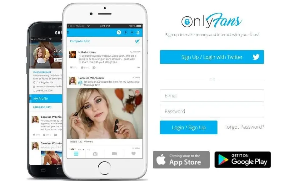 Onlyfans login page