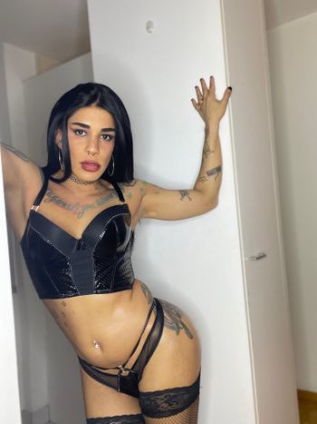 Basel OnlyFans model sexy photo - Ariel Spicy: @ts_ariel_spicy wearing a black two piece