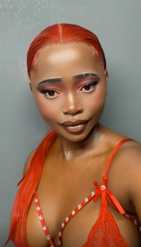 South Africa OnlyFans Model Sexy Photo - Melanin: @vendamelanin wearing red bra